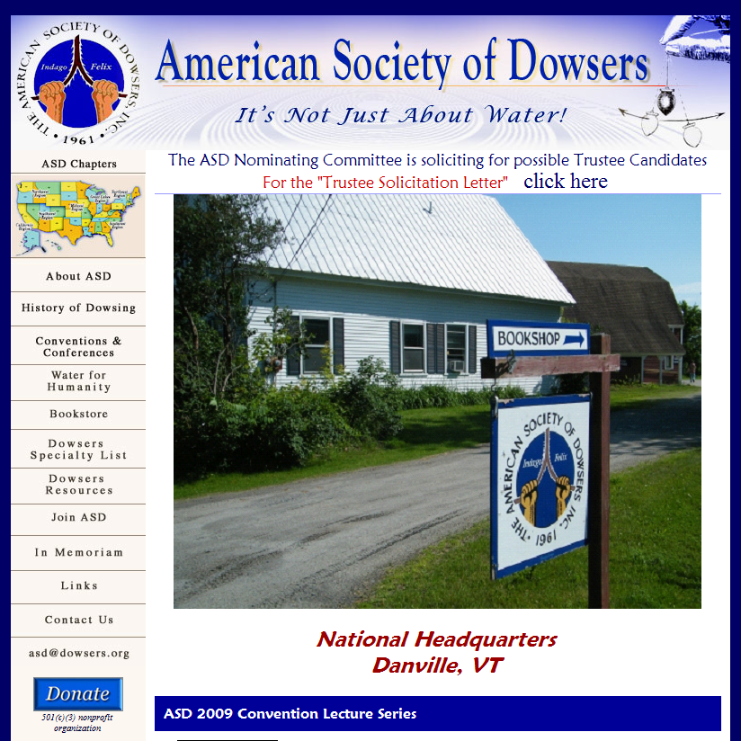 Welcome the American Society of Dowsers Website
